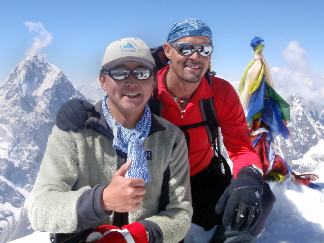 Shinji and I on Lobuche summit